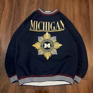 Vintage Crable Sportswear Michigan Athletic Wear Crewneck Sweatshirt Large